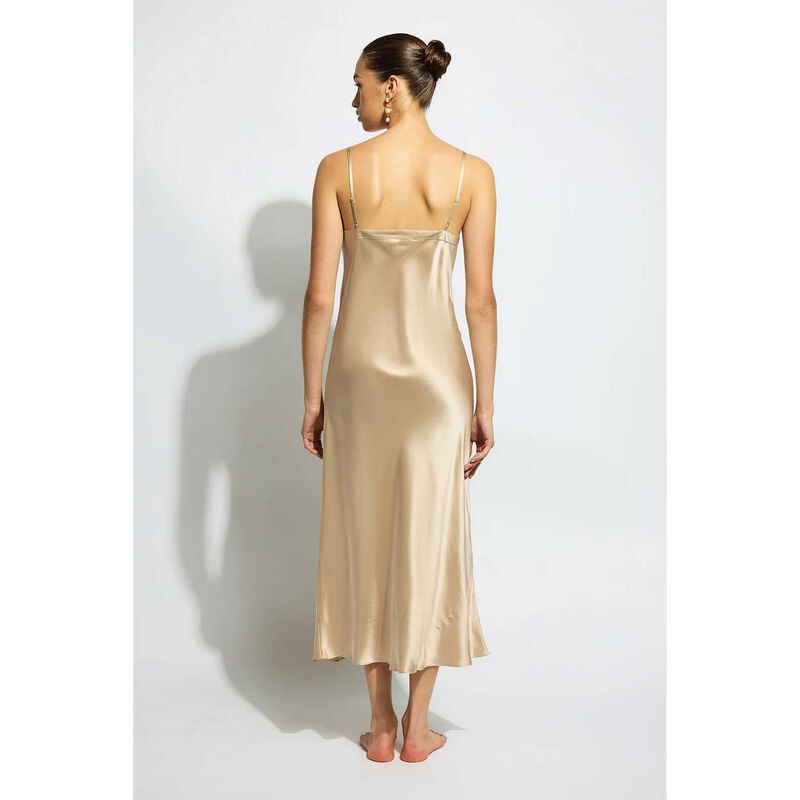 Ginia Silk Long Nite V Neck image number 9