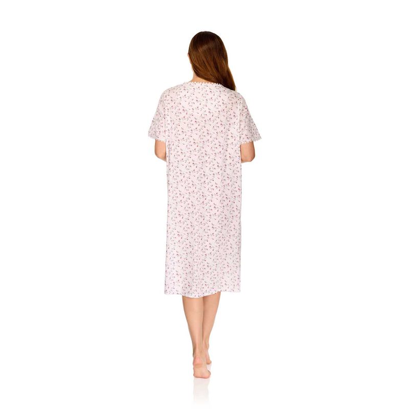 La Marquise Velvet Rose Cotton Rich Jersey Short Sleeve Nightdress image number 1