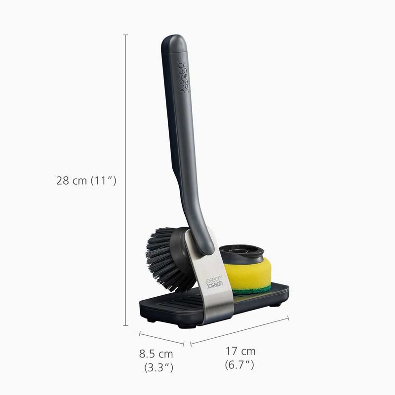 Joseph Joseph Sinktech Dish Brush With Stainless Steel Storage Stand image number 2
