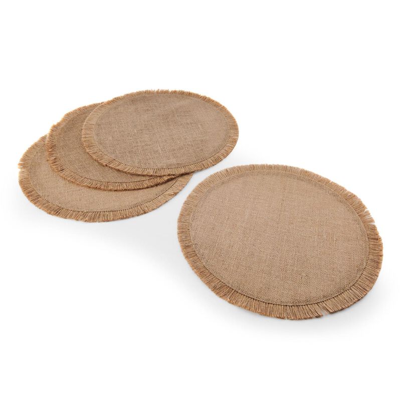 Mikasa Round Placemat Set Of 4 Hessian 38cm image number 1