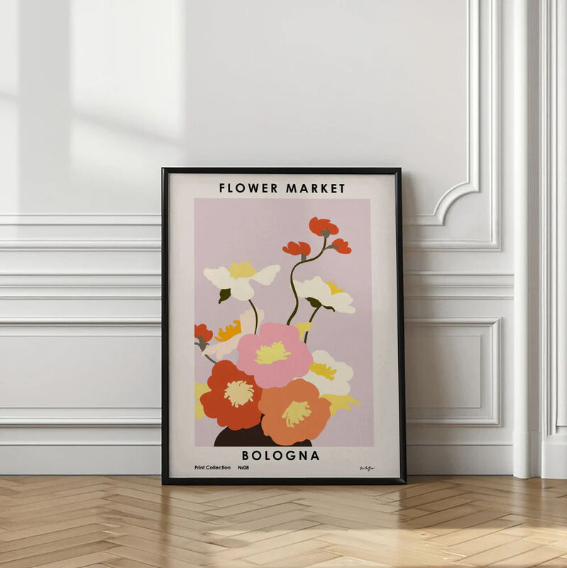 Flower Market Amsterdam A2 Framed Print image number 1