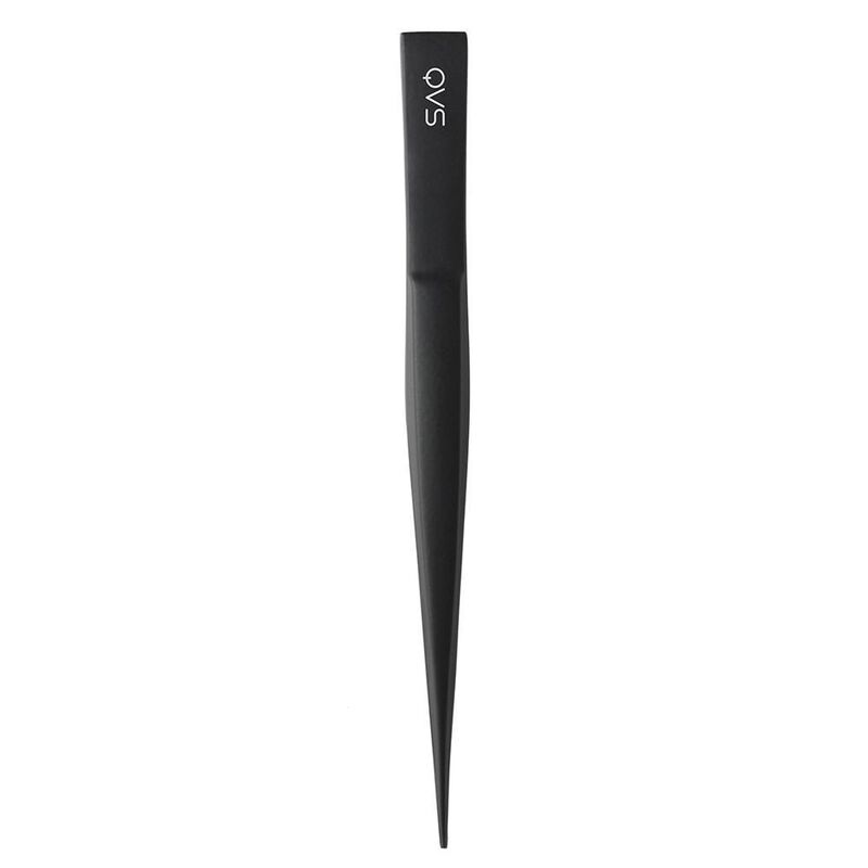 QVS Astro Matt Black Pointed Tip Tweezers image number 0