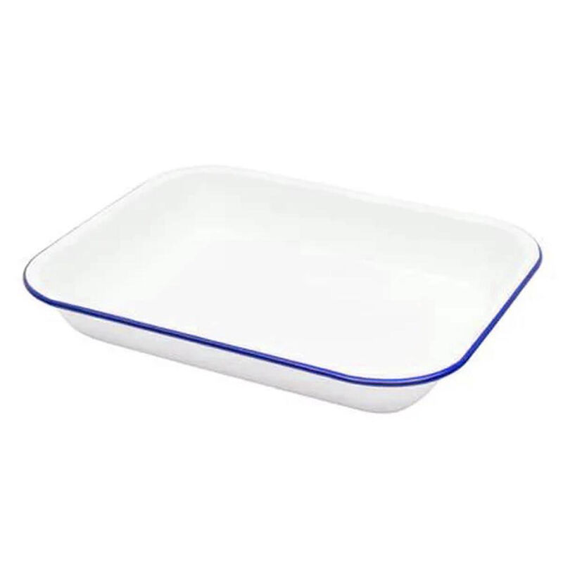 Falcon Enamelware Blue Rim Roast Pan 37cm image number 0