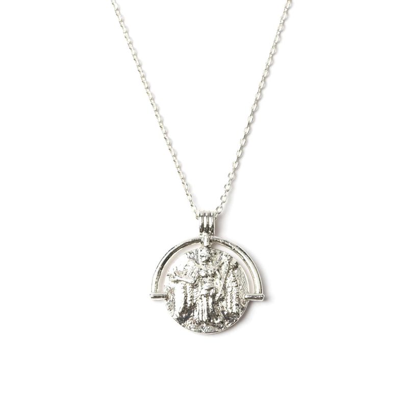Stella + Gemma Necklace Silver Angel Pendant image number 0