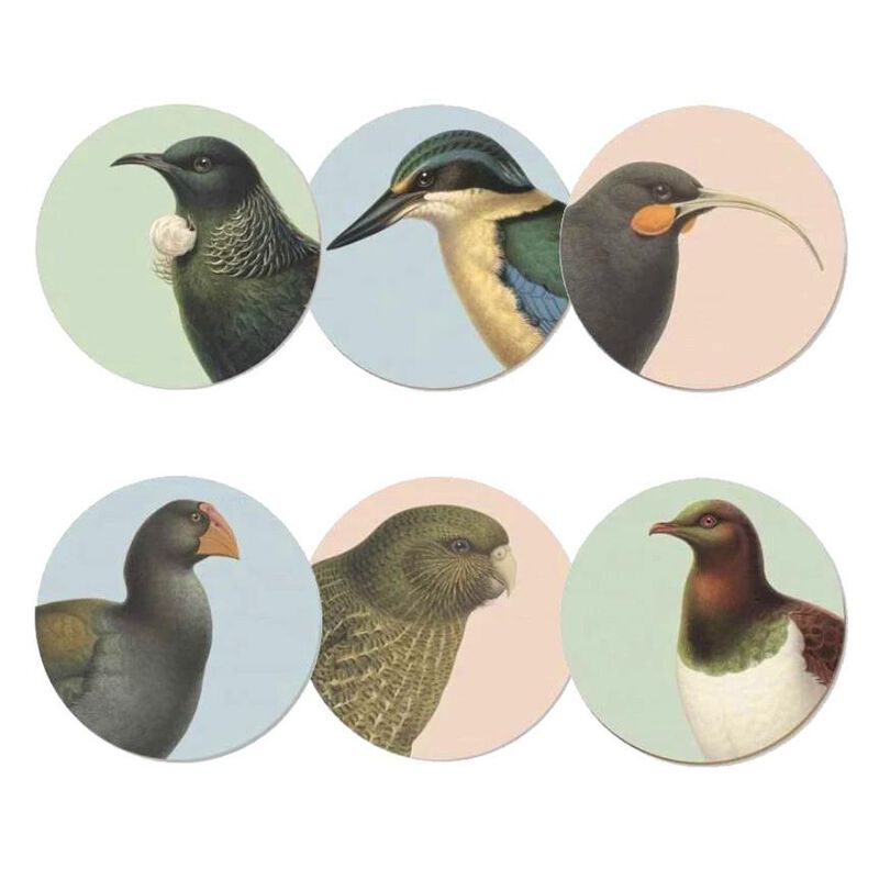 Hushed Birds Set Of 6 Coasters image number 0