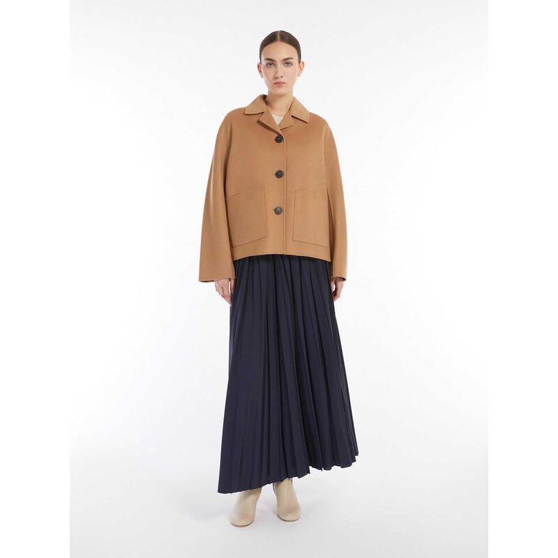 Weekend Max Mara Bleu Pleated Jersey Skirt image number 3