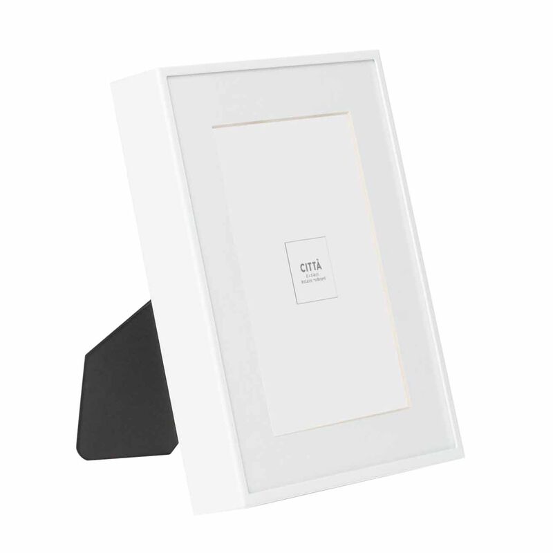 Citt&agrave; Metal Photo Frame White (Photo 4x6in) 15x3.5x20cm image number 1