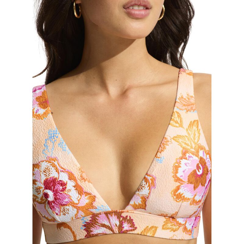 Seafolly Spring Festival Longline Tri Bra True Navy image number 2