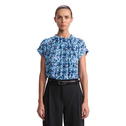 SABA Sequin Silk High Neck Top
