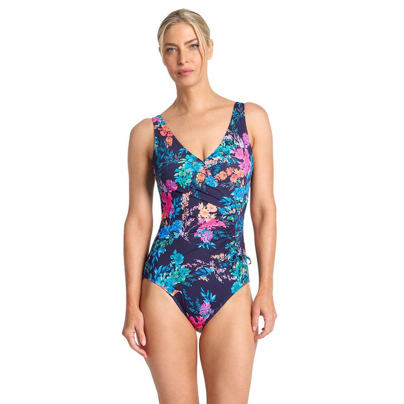 Jantzen Fresia Gathered Surplice One Piece Navy image number 0