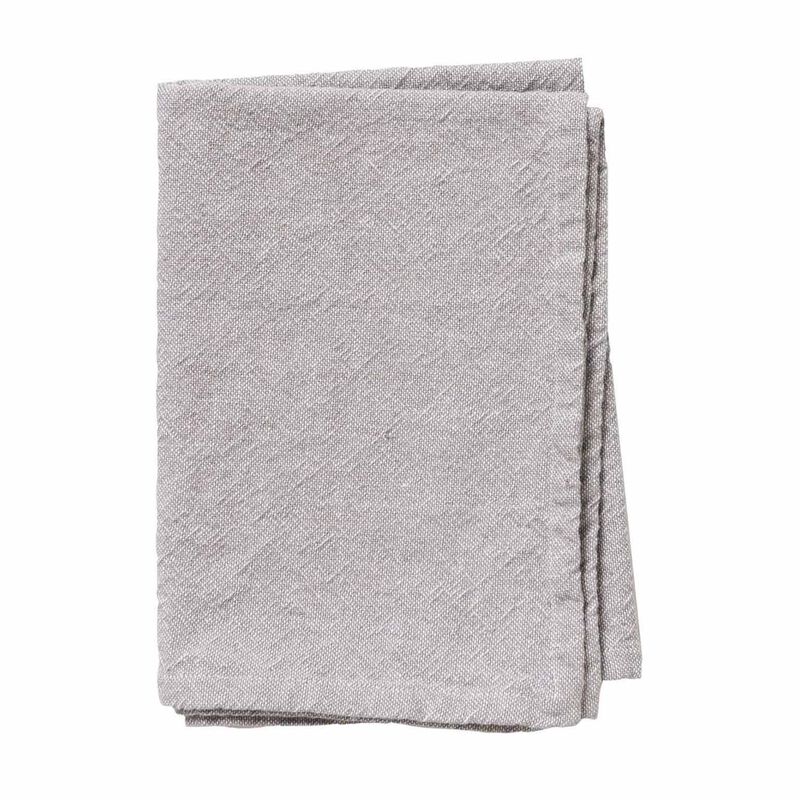 Citt&agrave; Washed Cotton Tea Towel Grey  50X70cm image number 0