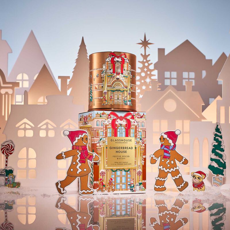 Glasshouse Fragrances Gingerbread House Candle 380G - Christmas 2025 image number 1