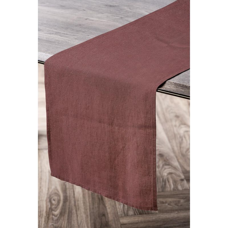Laura Ashley Tablerunner Oxblood Red Double Sided Uni/Daniela 40X150cm image number 2