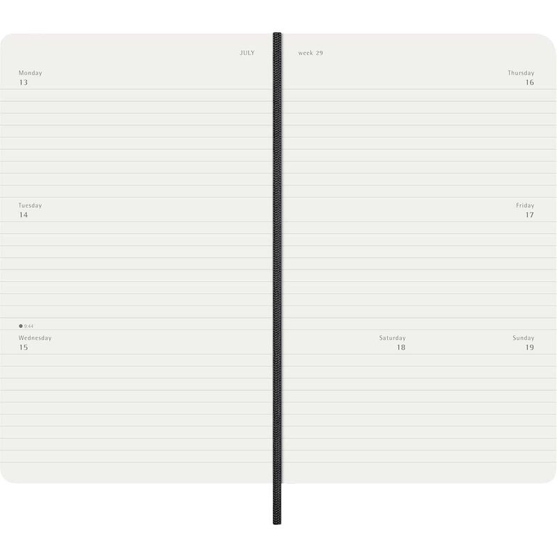 Moleskine Diary 12 Month Weekly Horizontal SC Large Black 2026 image number 1