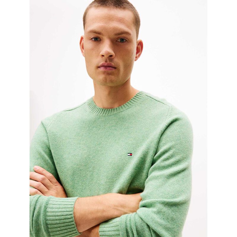 Tommy Hilfiger Pure Wool Crew Neck Jumper image number 2