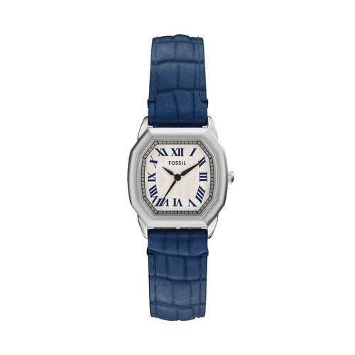 Fossil Harlow Three-Hand Navy Croco Leather Watch ES5425