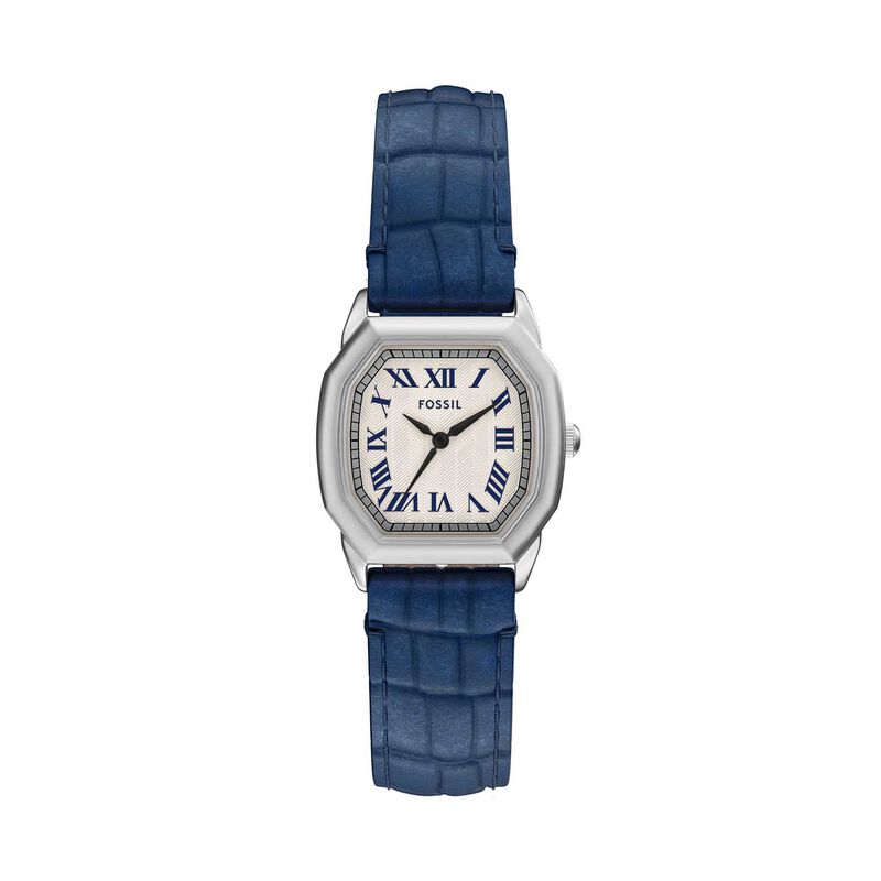 Fossil Harlow Three-Hand Navy Croco Leather Watch ES5425 image number 0