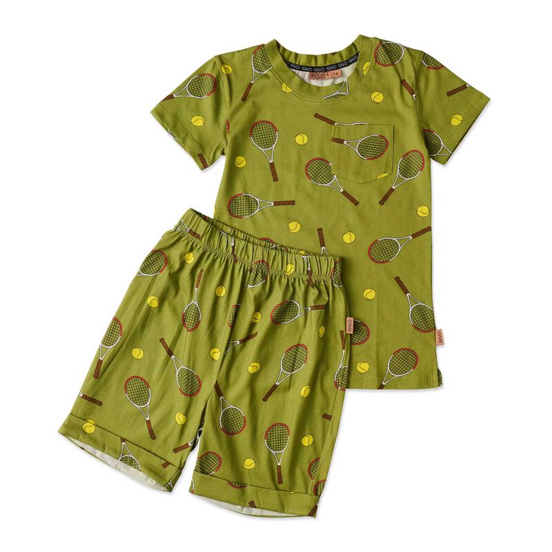 Kip&Co Deuce Organic Cotton Short Sleeve Tee & Short PJ Set image number 0