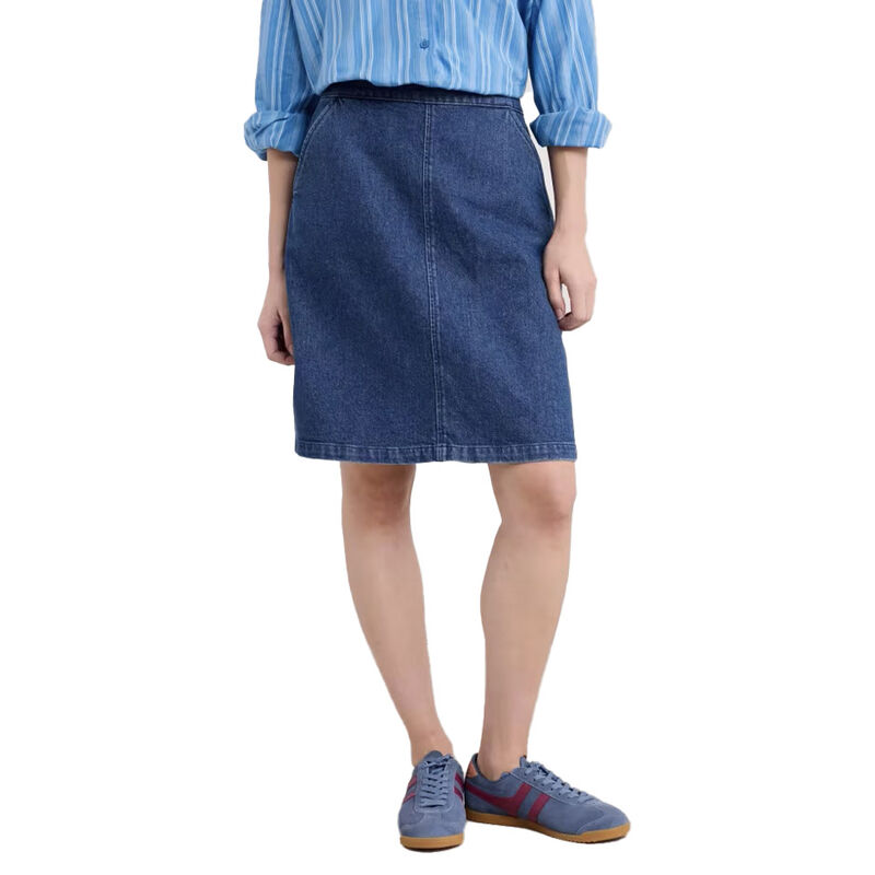 Seasalt Cornwall Dovetail Skirt - Mid Wash Tide image number 0