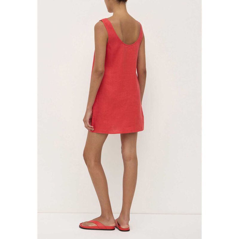 Assembly Label Selma Linen Mini Dress Chilli image number 1