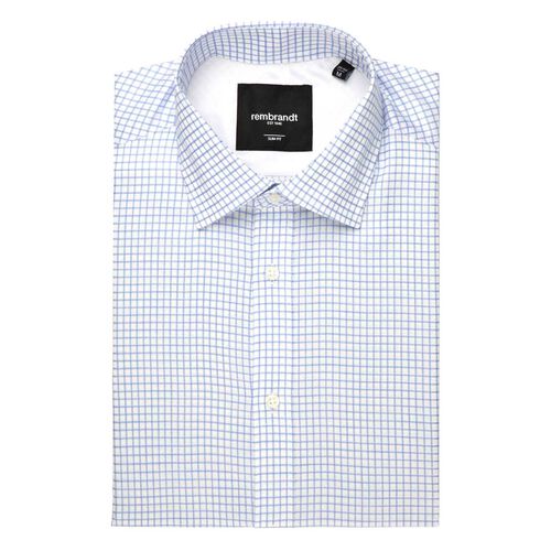 Rembrandt London Blue Graph Check Shirt