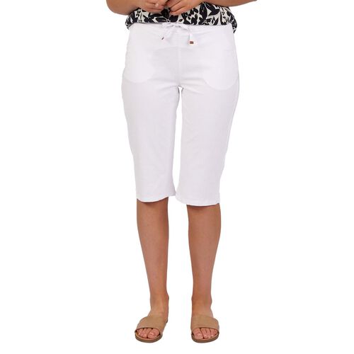 Vassalli Below Knee Slim Leg Elastic Waist Pant