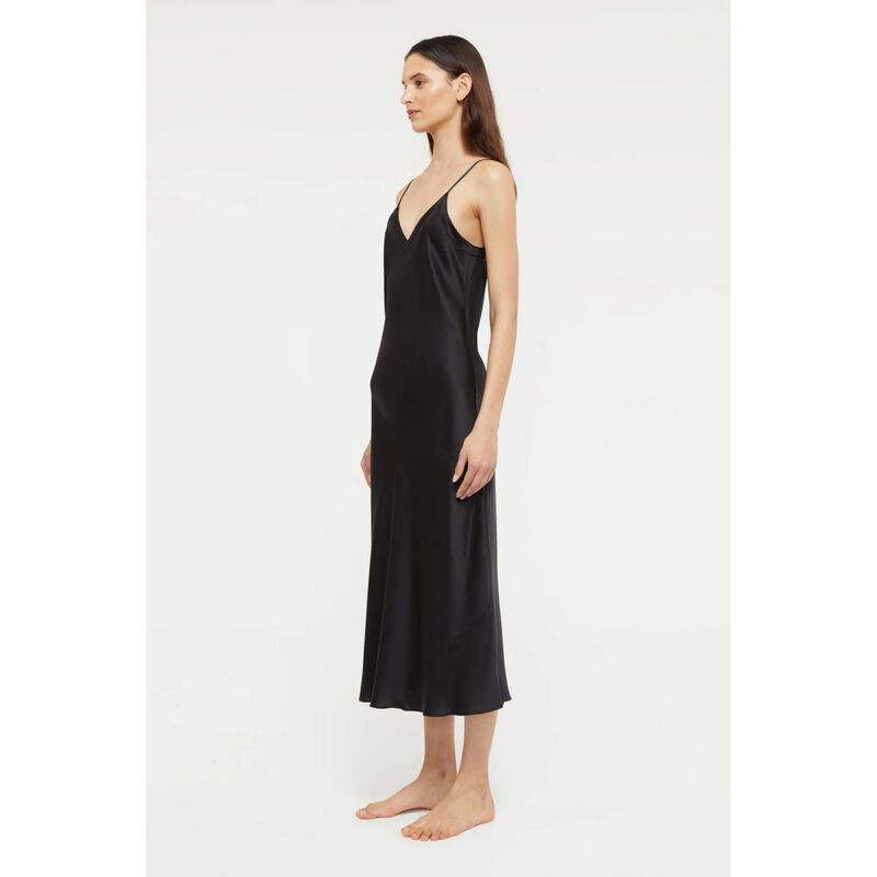 Ginia Silk Long Nite V Neck image number 3