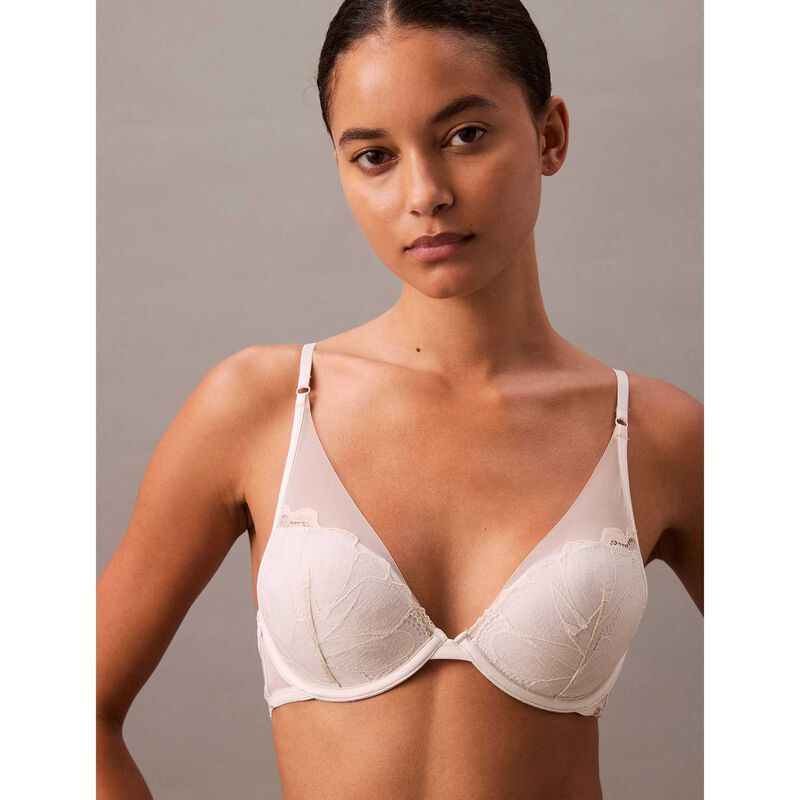 Calvin Klein Ck Floral Lace Lightly Lined Plunge image number 2