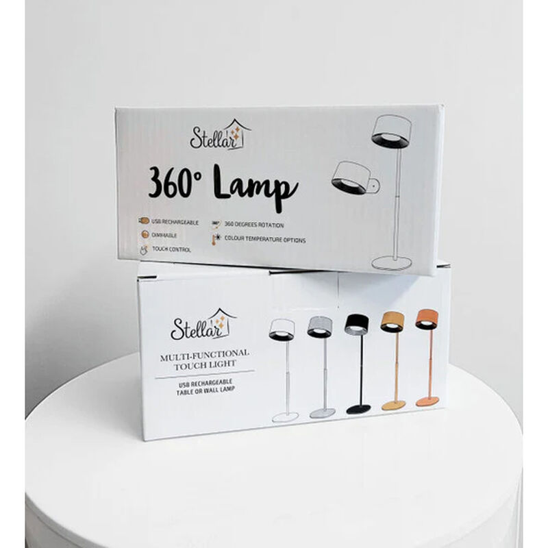 Stellar Haus 360° Silver/Grey LED USB Table Lamp image number 3