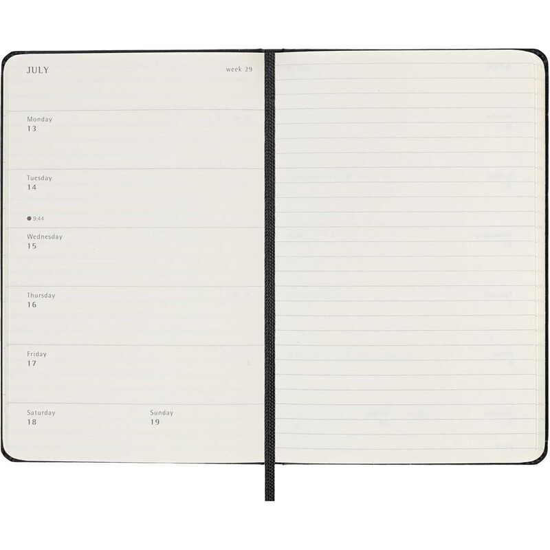 Moleskine Diary 12 Month Weekly + Notes HC Pocket Black 2026 image number 1