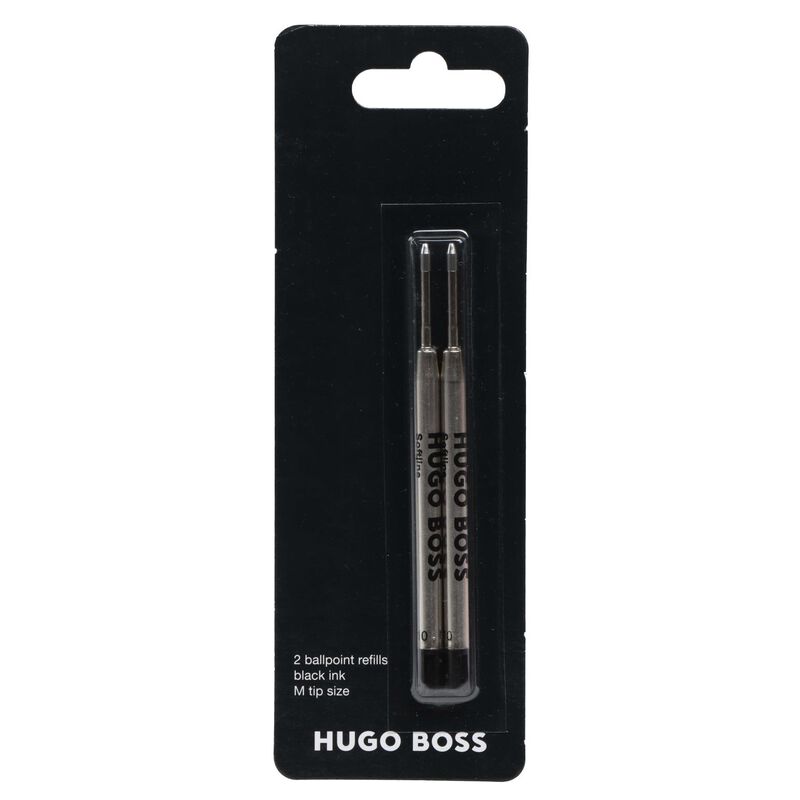 Hugo Boss Ballpoint Metal Refill Black M 2 Pack image number 0