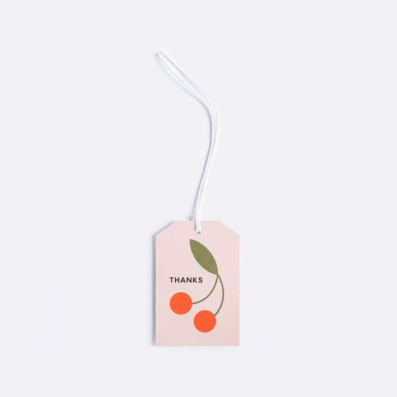 Lettuce Cherries Thanks Gift Tag image number 1
