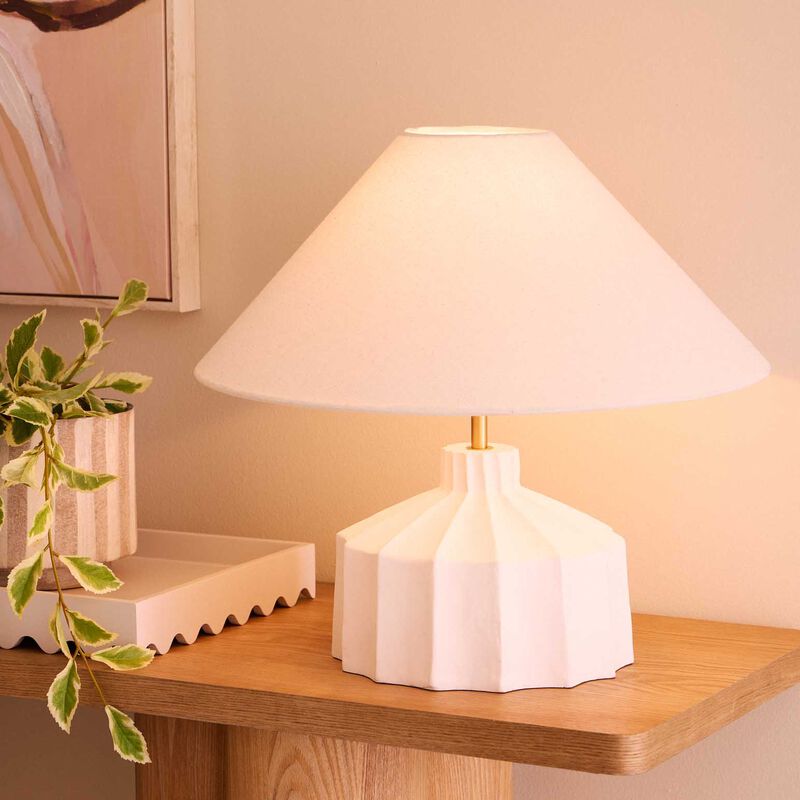 Amalfi Lutton Table Lamp - Taupe/Natural image number 1