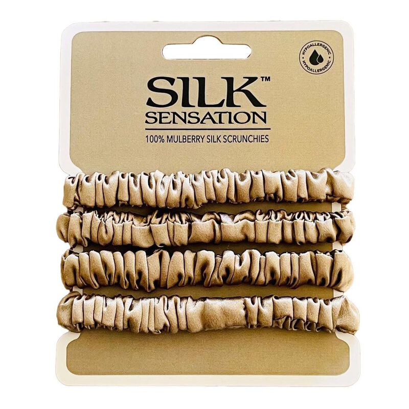 Silk Sensation Small Silk Scrunchies - 4pk image number 1