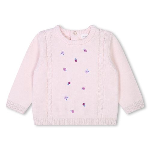 Carrement Beau Flower Emb Sweater 6M - 18M