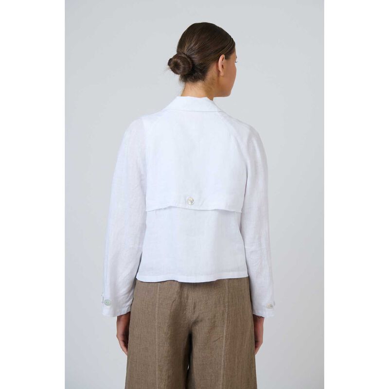 Naturals By O & J White Linen Jacket image number 1