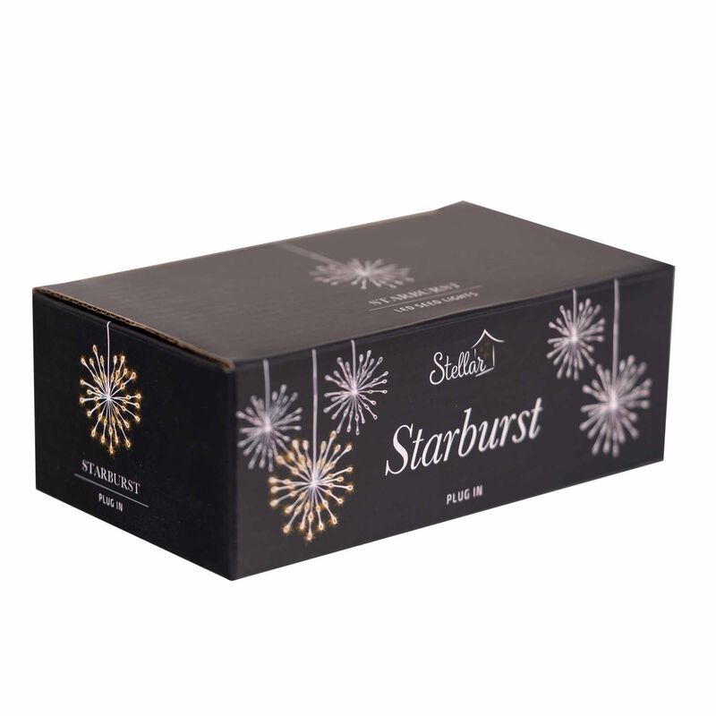 Stellar Haus Large Plug In Starburst Silver Warm White image number 1
