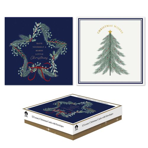 Image Gallery Wreath Christmas Card Box of 12