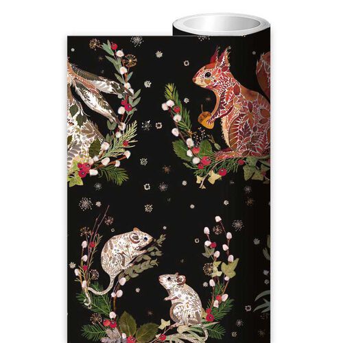 Museums & Galleries Wild Press Woodland Wreaths Christmas Roll Wrap