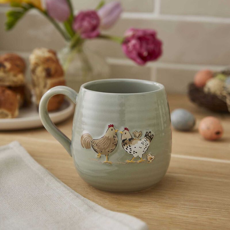 Cooksmart Hen House Lane Belly Mug - Happy Family image number 1