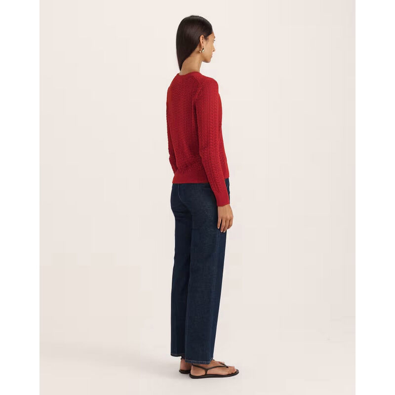 SABA Prue Cotton Crochet Ls Knit image number 1