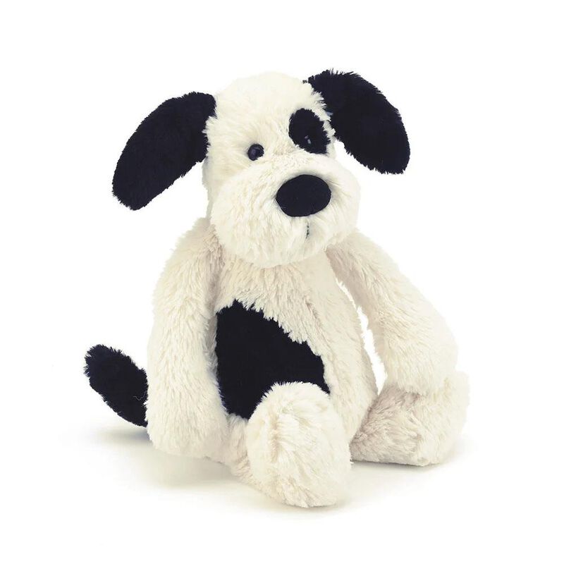 Jellycat Bashful Black & Cream Puppy (Medium) image number 0