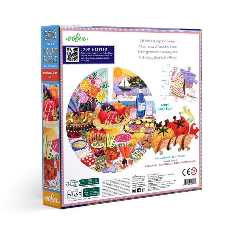 Eeboo Mediterranean Table Rd Puzzle 500pc image number 2