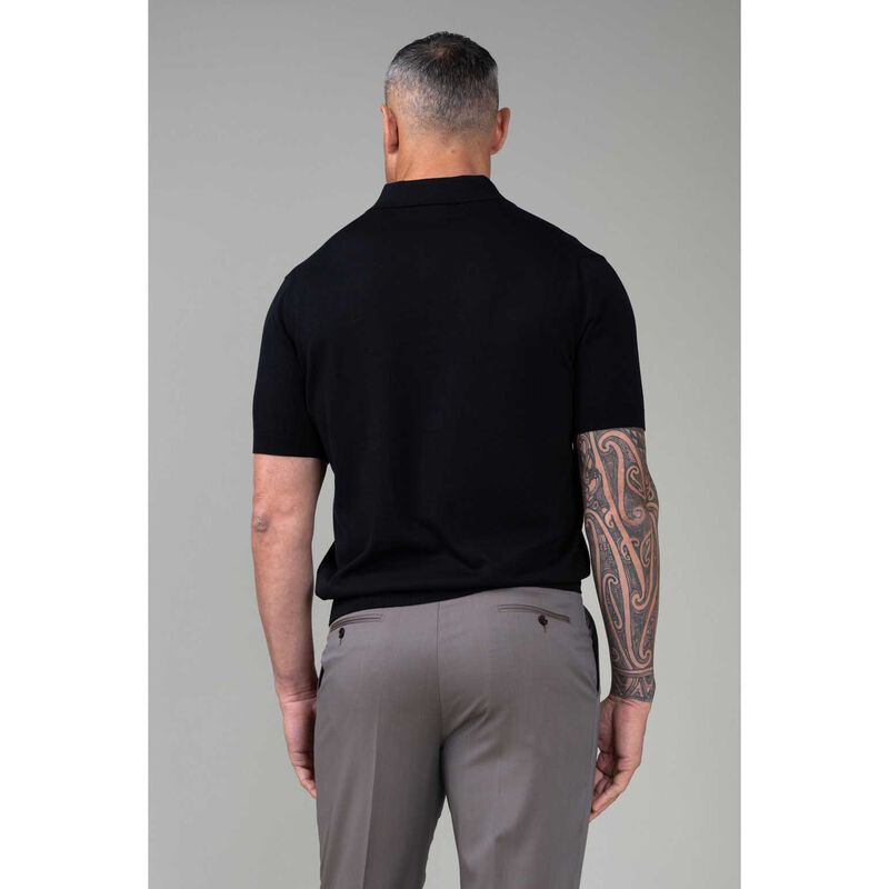 Rembrandt Amalfi Black Knitted Polo image number 1