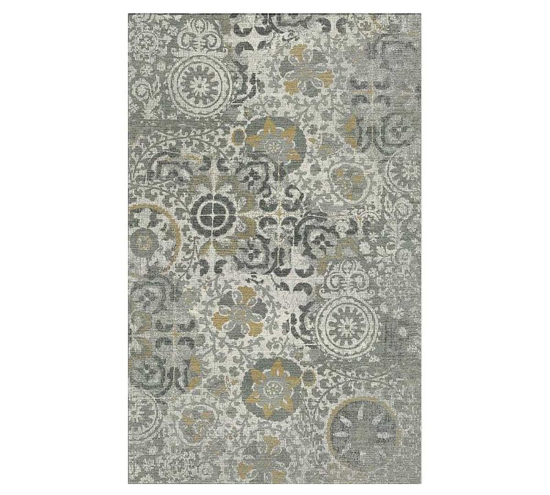 Pottery Barn Talia Printed Rug 152x244cm Gray Multi image number 0