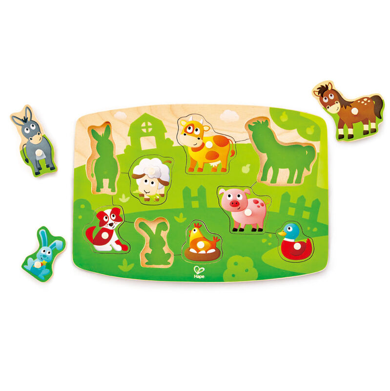 Hape Farmyard Peg Puzzle image number 0