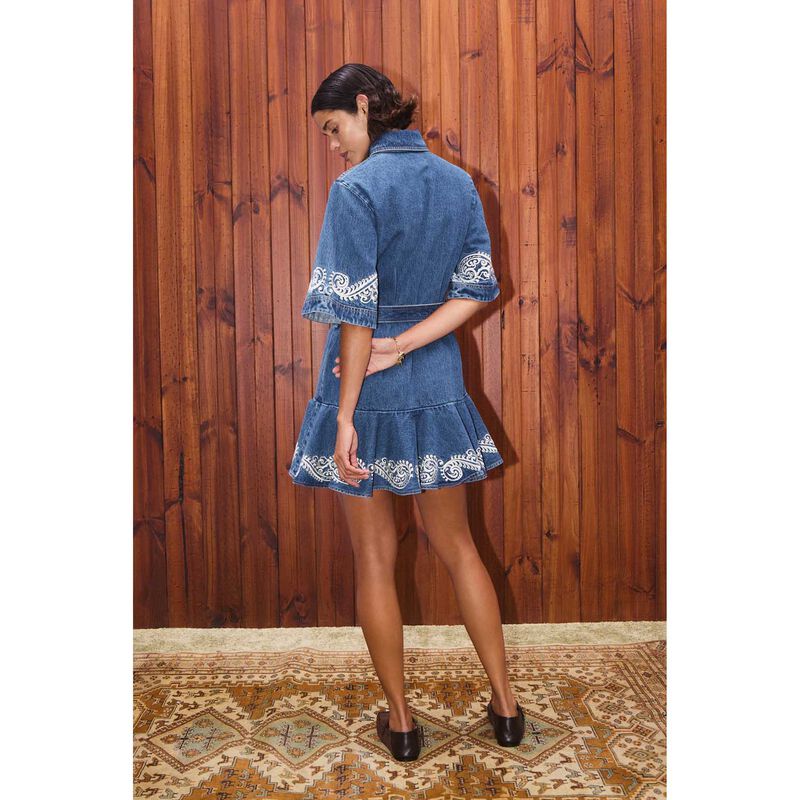 ALÉMAIS Jacones Denim Mini Dress image number 1