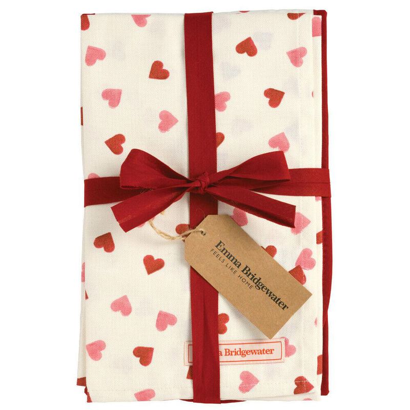 Emma Bridgewater Pink Hearts Teatowel & Gloves Set Ballantynes