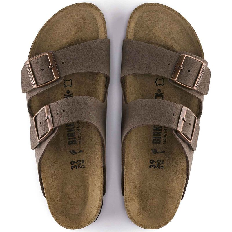 Birkenstock Arizona Birkibuc Flor Mocca Regular Width Sandal image number 3