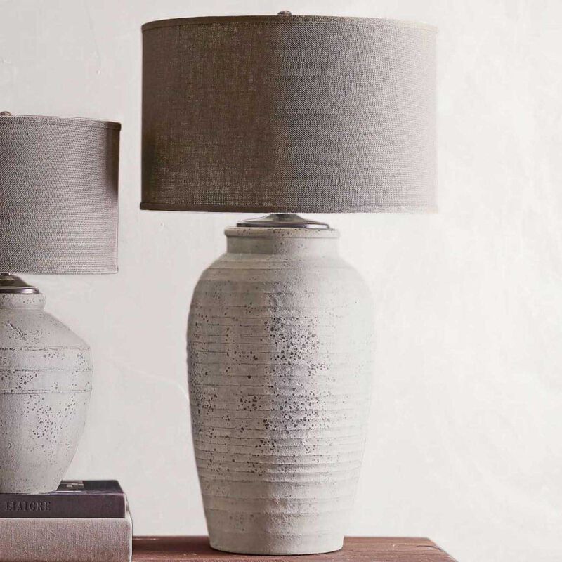 Pottery Barn Ip Maddox Ribbed Rustic Pottery Lamps image number 1